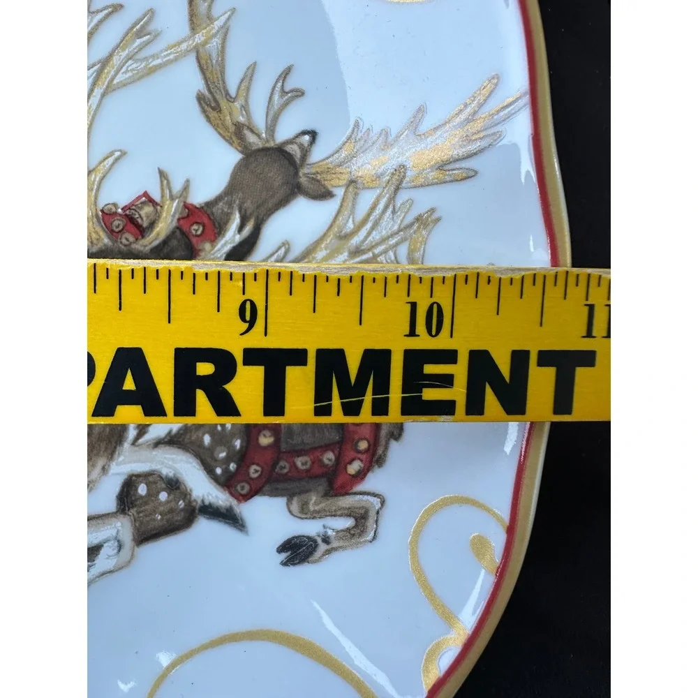 Williams Sonoma Twas the Night Before Christmas 2 dinner & 2 salad plate Santa